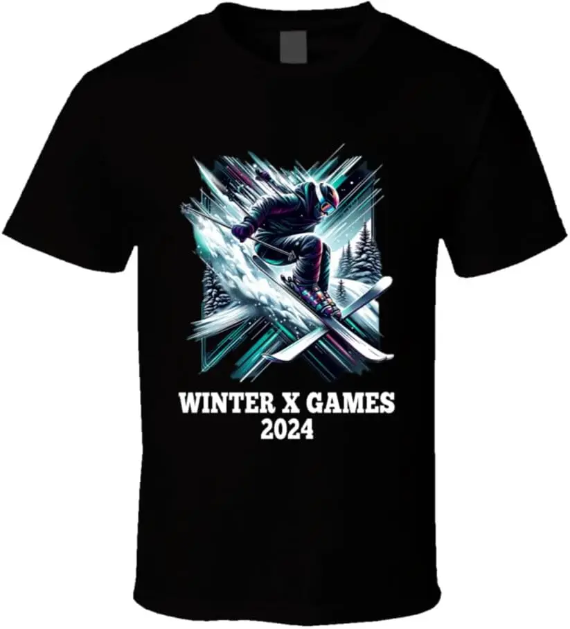 Extreme Winter Games Skier 2024 T Shirt Unisex T-shirts For Men Women Summer Tees Cotton Luxury Brand Vintage Oversized