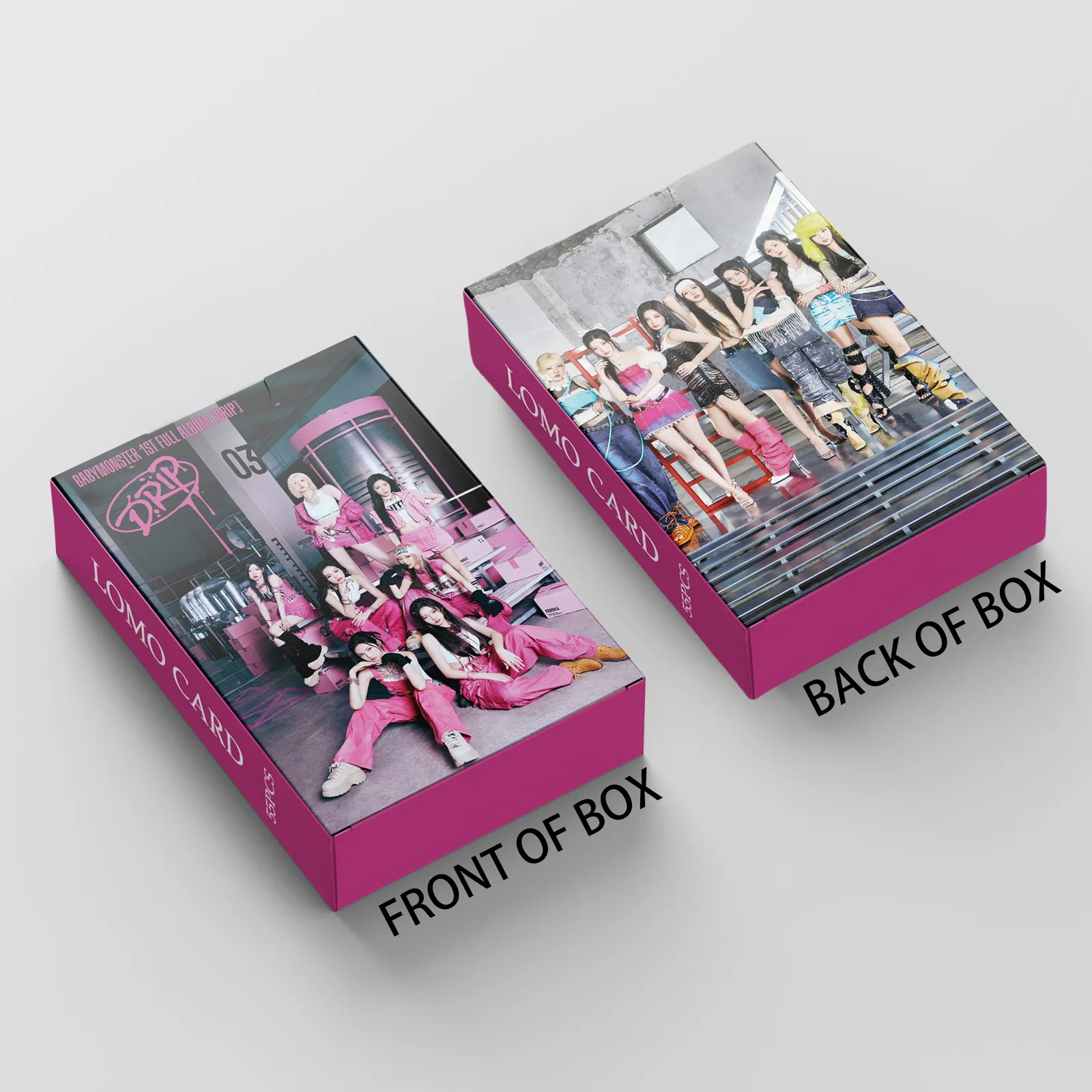 55pcs/set Kpop Idol Lomo Cards BABYMONSTER DRIP Photocards CLIK CLAK Photo Card HARAM ASA A HYEON Postcard for Fans Collection