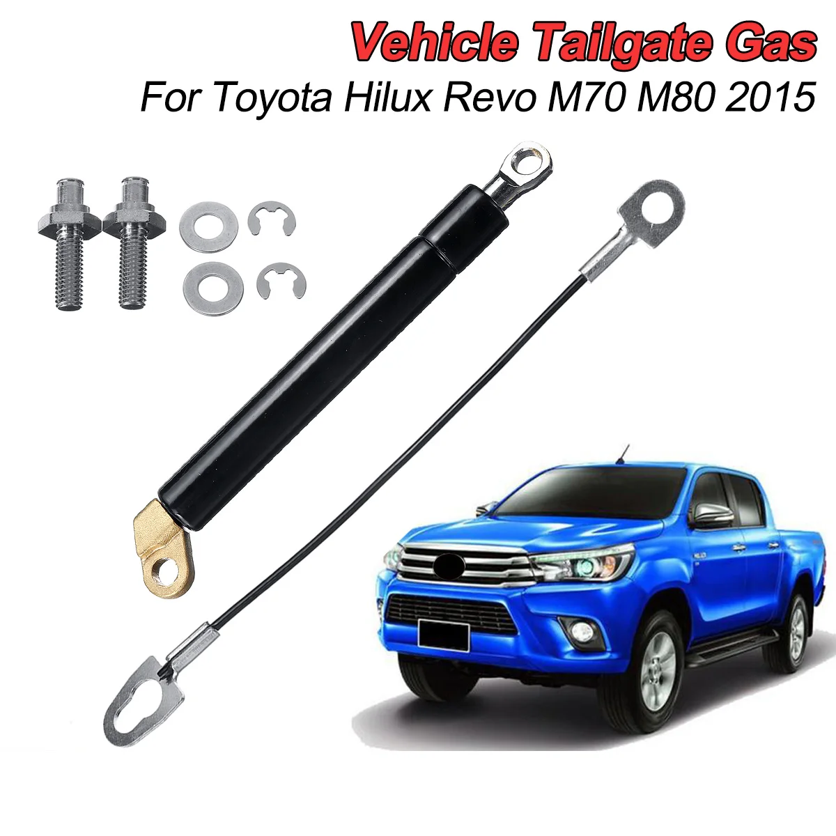 

1 PCS Pickup Tailgate Assist Accessories Slowdown Gas Shock Struts For Toyota Hilux Revo M70 M80 2015