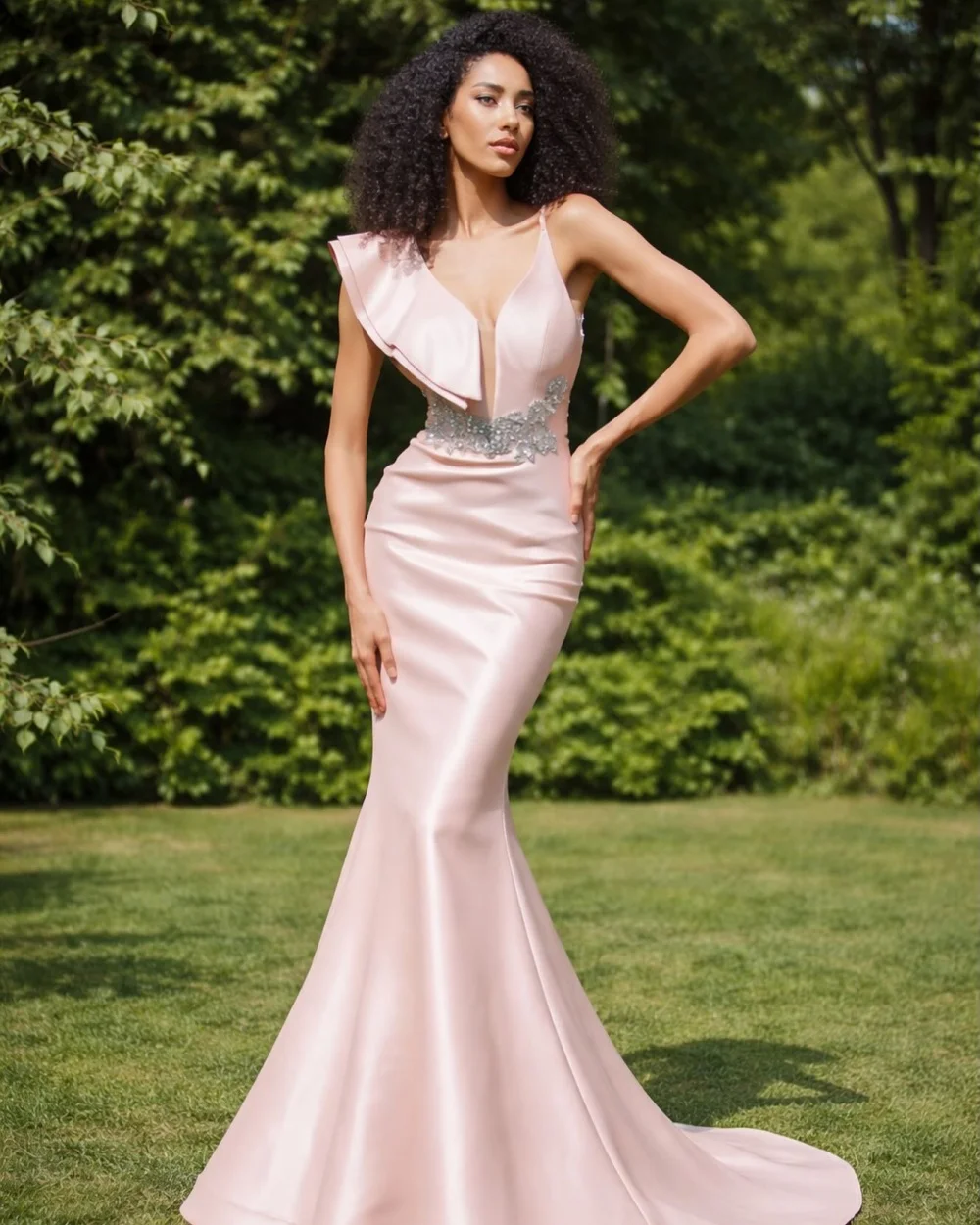 Customized High Quality Women Charmeuse Applique Sequined Mermaid Evening Dresses Sexy Off-the-shoulder Sleeveless Prom Dresses