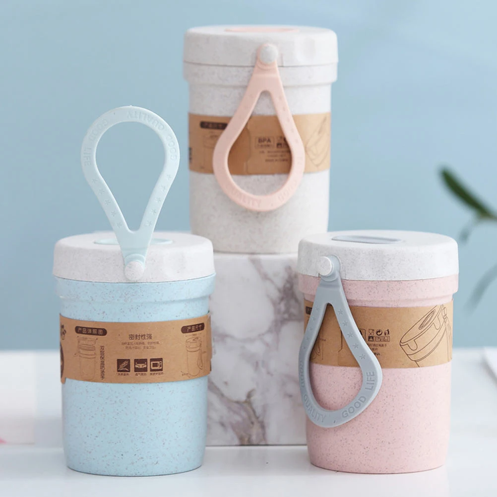 

1pc Insulated Soup Leak Proof Thermal Water Mug Portable Vacuum Cup For Travel Office School Blue Microwavable Sealed Thermal