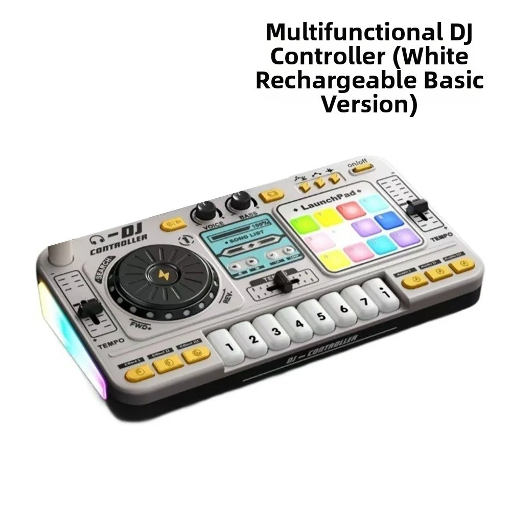 Mélangeur DJ multifonctionnel pour enfants, conception de Simulation interactive, contrôleur de platine DJ, effets de musique avec Microphone