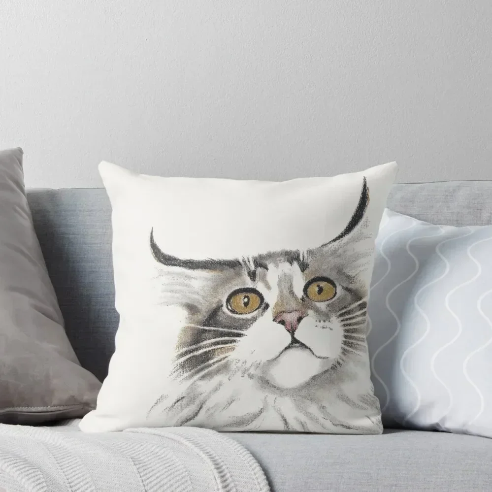 Maine Coon Funny Faces - Marcie Throw Pillow Sofa Covers Christmas Throw Pillows Covers pillow