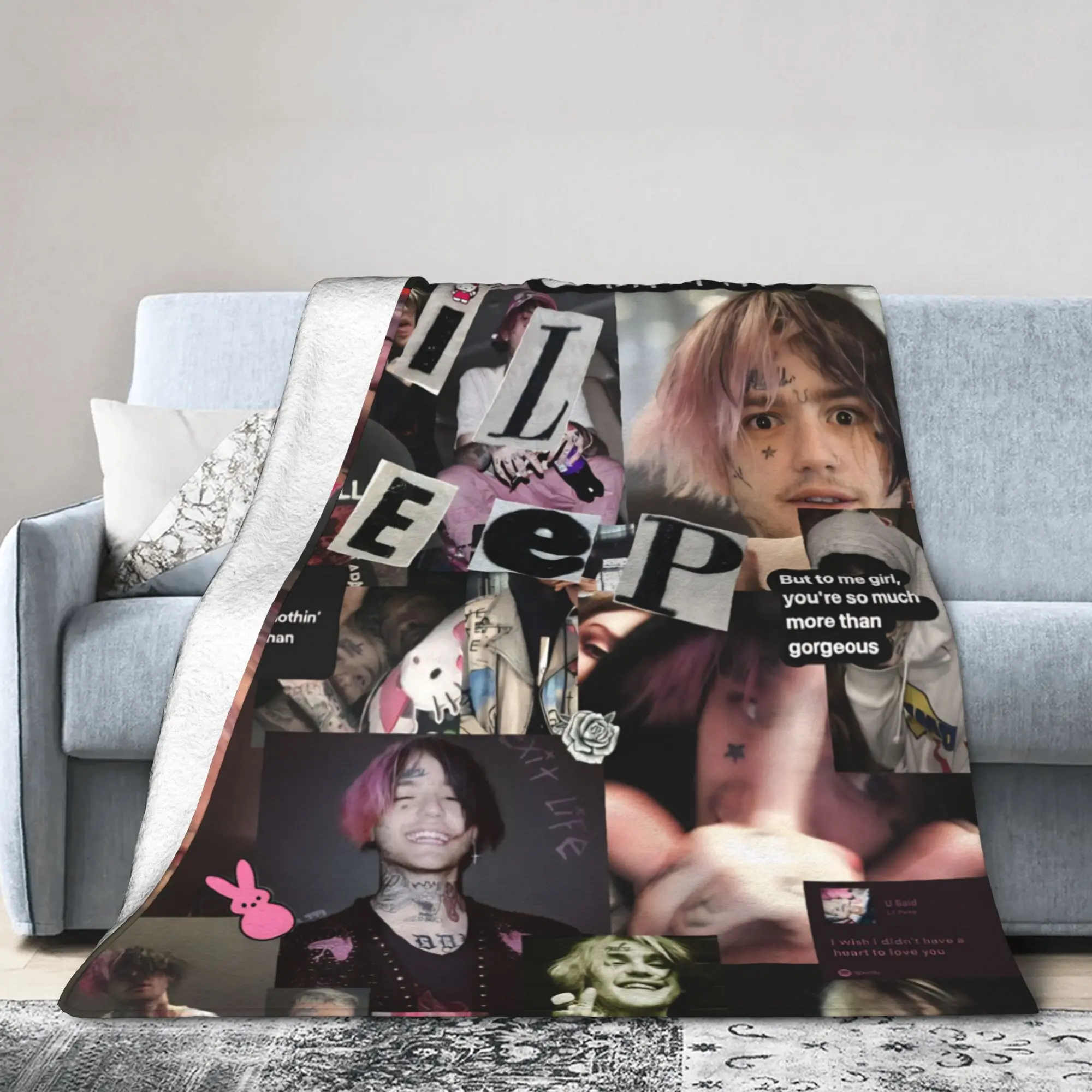 سوبر لينة ليل اللمحة كول مغني الراب رمي بطانية قسط الفانيلا الصوف خفيفة الوزن بطانية سرير مريحة الدافئة البطانيات كل موسم استخدام #3