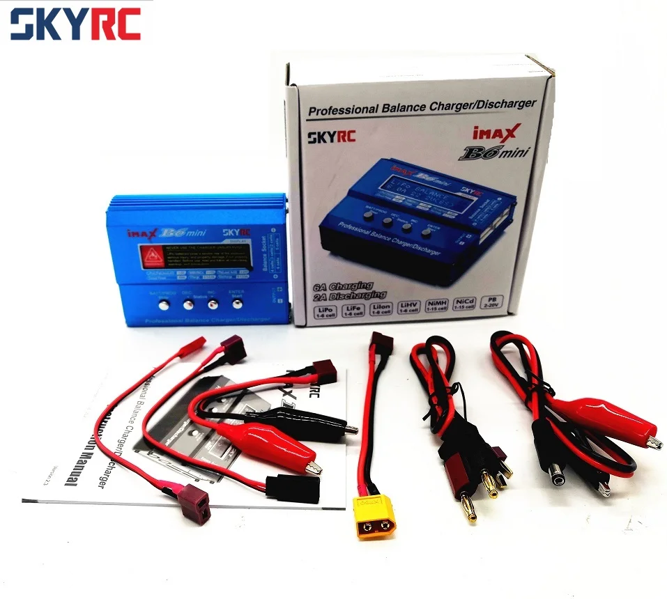 Skyrcオリジナルimax B6ミニ60ワットプロのバッテリーバランス充電器放