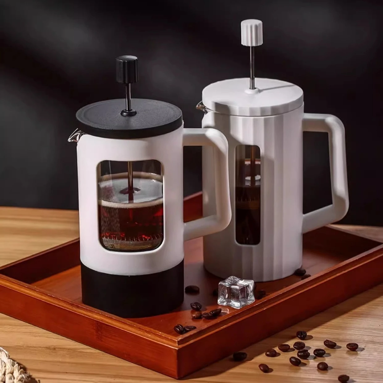 

French Press Pot Borosilicate Glass Household French Press Coffee Maker Coffee Pour Over Kettle Tea Infuser