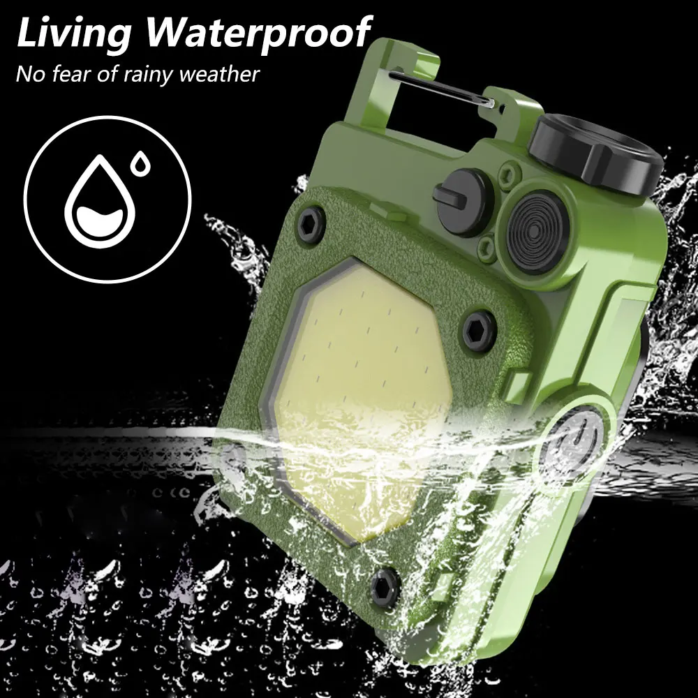 Mini LED Flashlight Rechargeable Camping Lamp Portable Work Light Pocket Lamp Magnetic Repair Light Waterproof Emergency Lamp