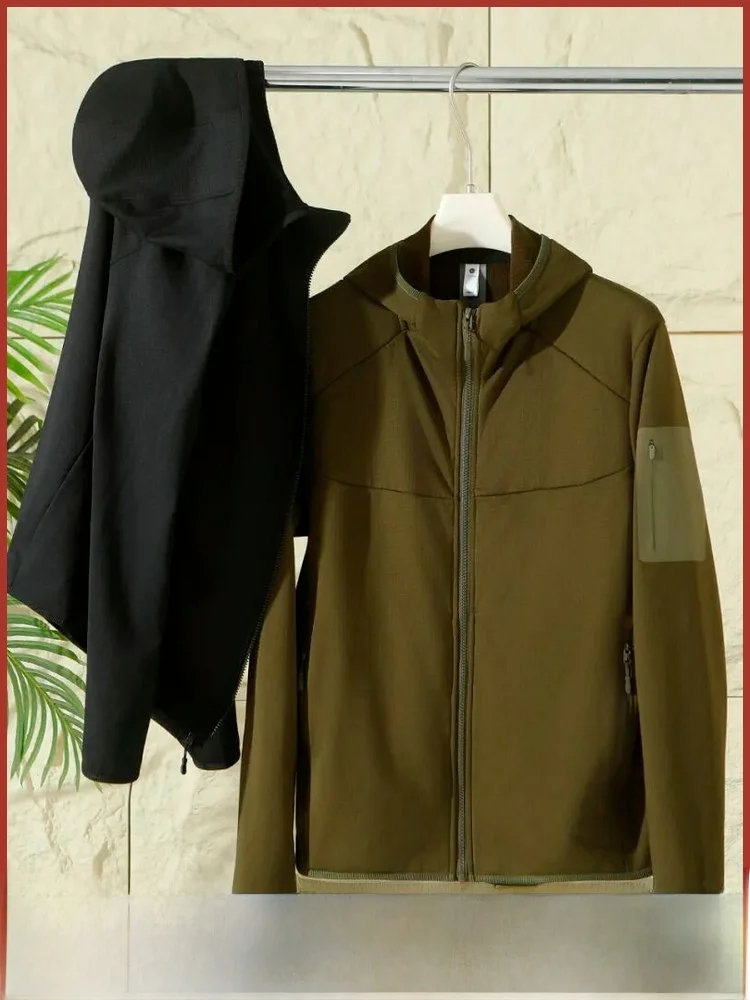 

Thiened Fce Hooded Jaet Outdoor Winter Men's Climbing Hiking Coat Windproof Stand Fit Long Sve Zipper Closure Ja...