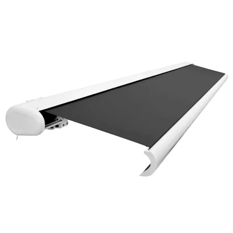 EU UK Style Aluminum Full Box Retractable Awning Sunshade Balcony Waterproof Outdoor Electric Folding Shade Luxury Rain Canopy
