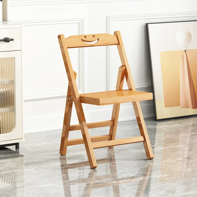 Minimalist Foldable stool Solid wood small bench Backrest chair Mazar stool Outdoor low stool