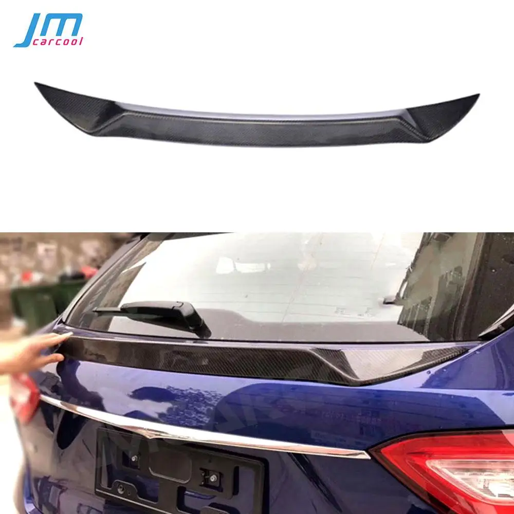 

For Maserati Levante S Sport Spoiler 2016-2018 Carbon Fiber Rear Spoiler Boot Middle Wings FRP trunk Trim sticker Car Styling