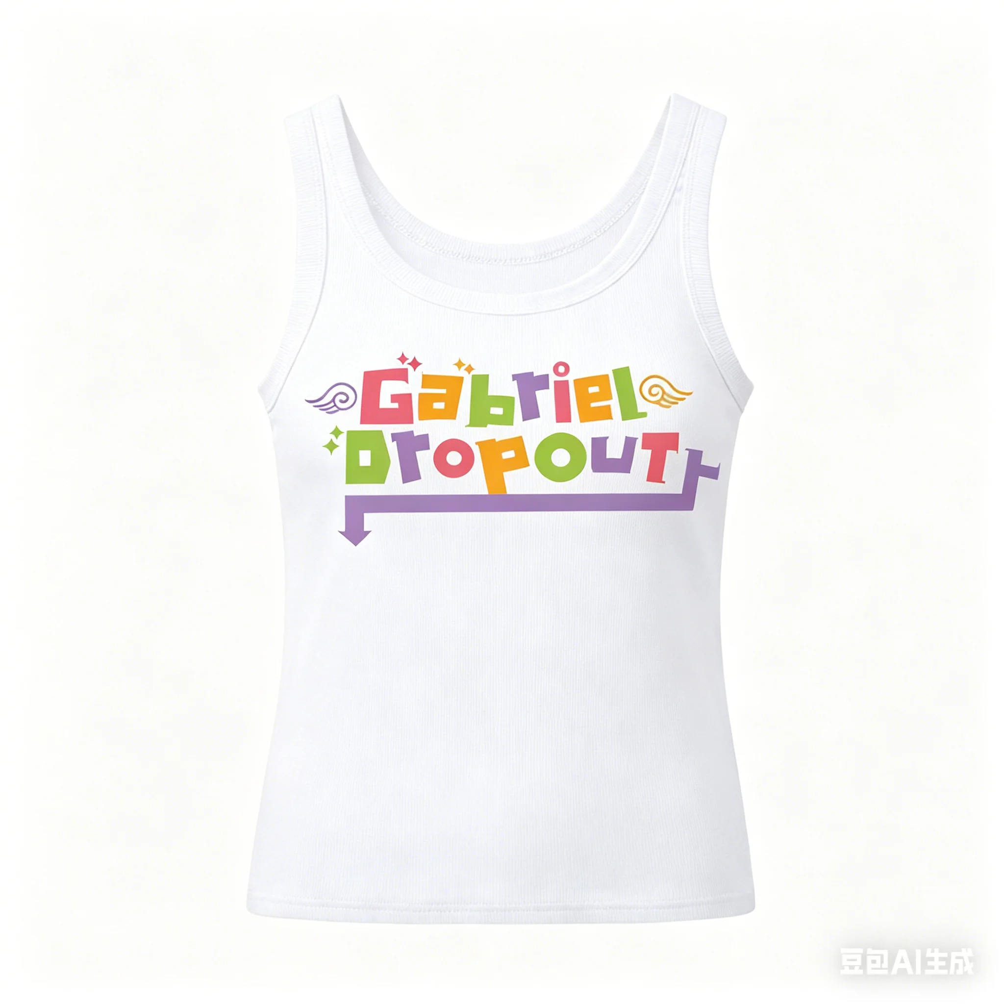 Gabriel DropOut Ribbed Tank personality Clothes New Model Anime Tank top Yearround clothing Plus Size Y2k Short Streetwear soft
