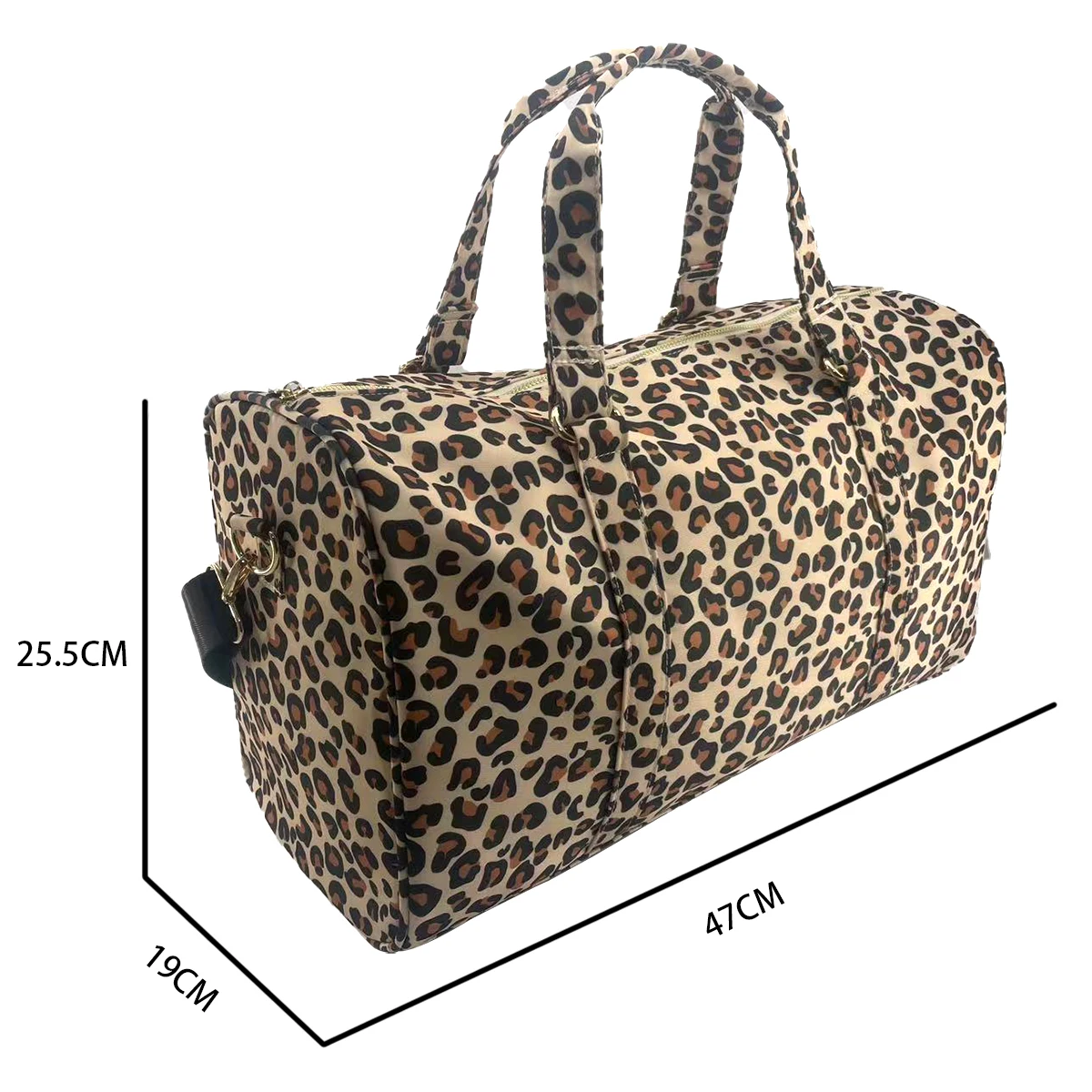 10PCS Custom Leopard Printed Travel Duffle Bag Waterproof Lightweight Zipper Fashion Duffle Handbag Gym Overnight Weekender Bag