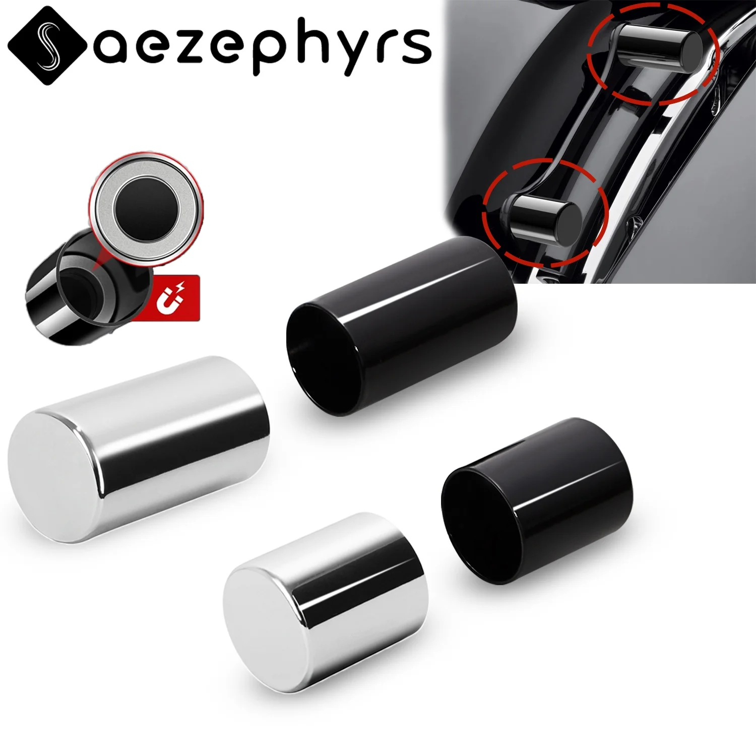 Motorcycle 4pcs Docking Hardware Point Cover Magnet lid For Harley Davidson Touring CVO Road King Electra Street Glide 2009-2025