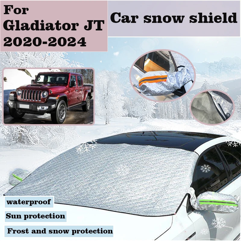 

Automobile Windshield Snow Shield For Jeep Gladiator JT Accessories 2020-2024 Snow Cover Window Sunshades SunShade Accessory Car