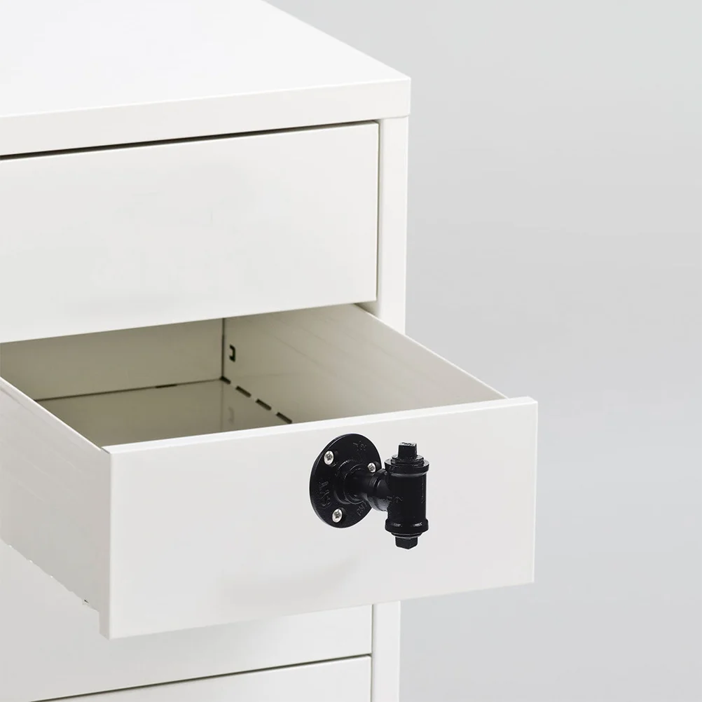 

2Pcs Industrial Style Knob Retro Cabinet Handle Safe Secure Design Wardrobe Drawer Pulls Vintage Style Handle Furniture Handles