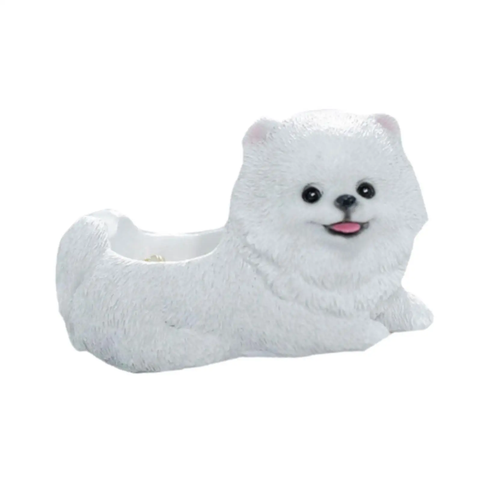 Dog Sculpture Resin Tabletop Statue Animal Figurine for Home Garden Pet Collectible Decor