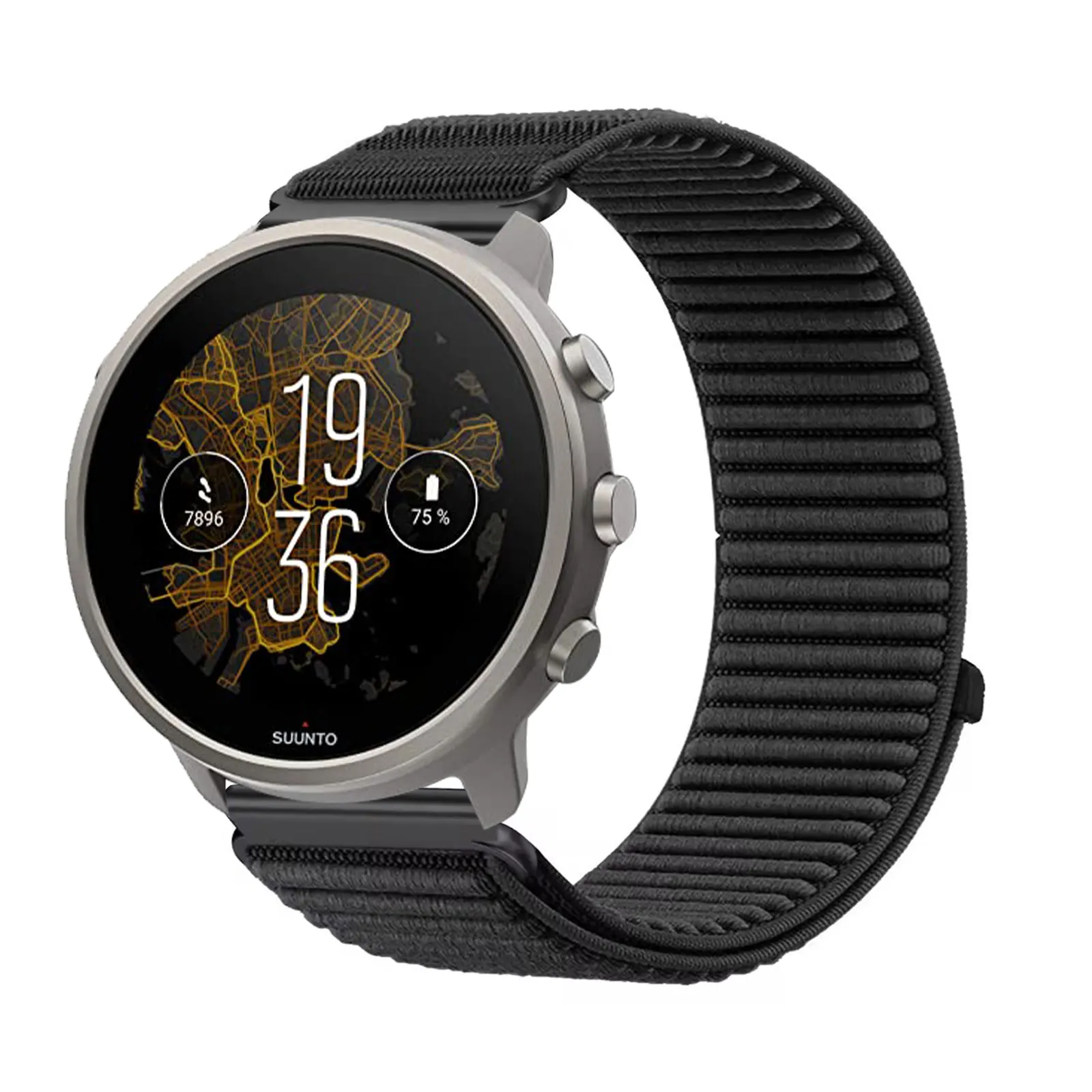 Nylonbänder für Suunto 9/9 Titanium/9 Baro/Suunto 7/Suunto Spartan Sportband, elastisches, weiches Nylonband mit Klettverschluss