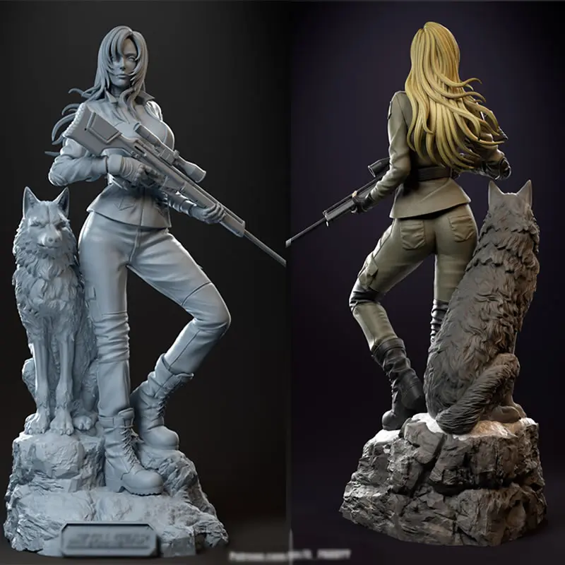24CM Game Character 5963 Sniper Girl 3D Printing Unassembled Unpainted Custom Jigsaw Puzzle GK Figure Model Kit T_0106_2
