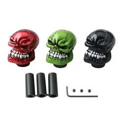 Universal Skull Gear Shift Knob Car Gear Lever Grip Knobs With 3 Adapters Shifter Handle Fit Most Manual Transmissions