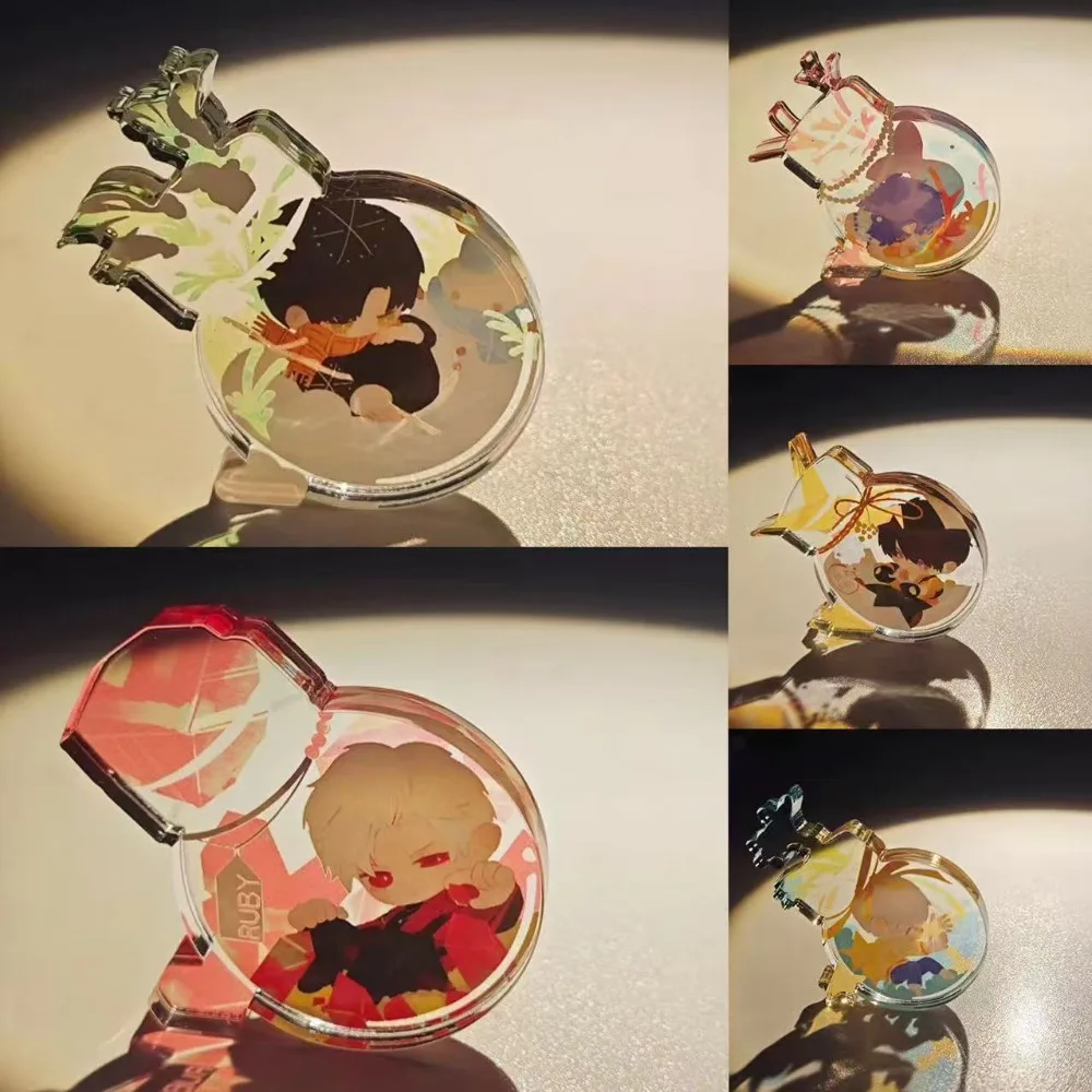 الحب والمساحة العميقة شفافة متمنيا حامل زجاجة Caleb Sylus Rafayel Xavier Zayne تأثيري الاكريليك سميكة اللوحة الدائمة