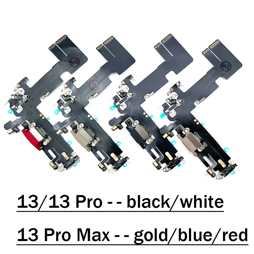 

20Pcs/lots New For iPhone 13 Pro Max / 13 Pro USB Charger Charging Board Connector Port Dock Flex Cable With Mic Microphone