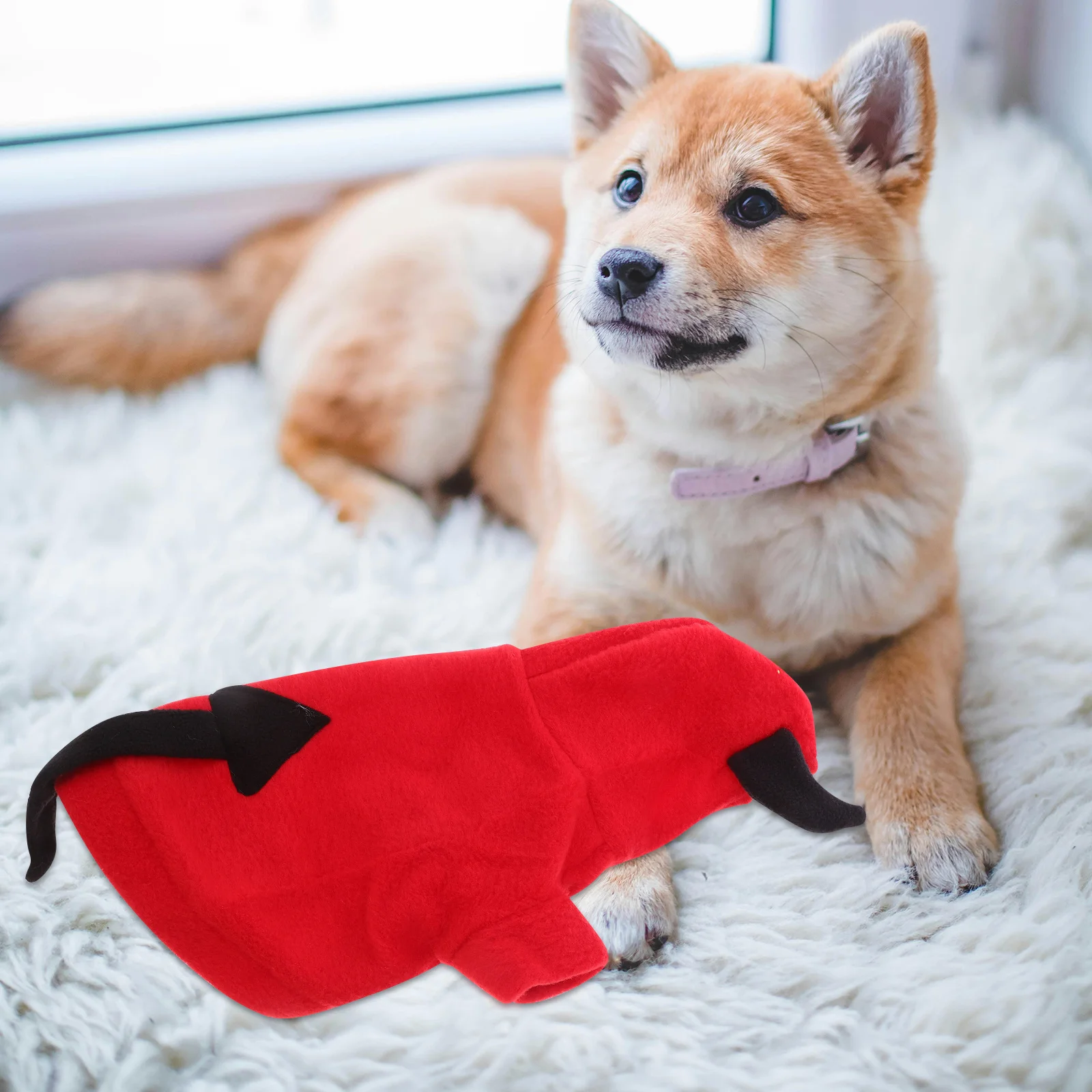 

Halloween Pet Costume Threedimensional Devil Shape Adorable Clothes for Puppy Outdoor Activities Easy to Put on