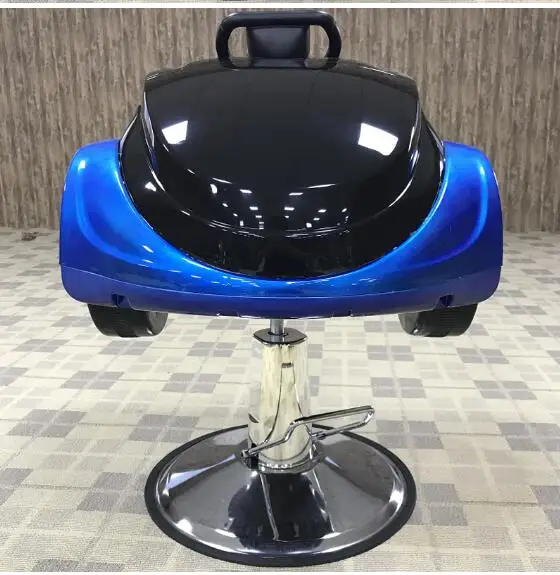 Shining children hair chair cartoon car chair barbershop baby hair chair four-wheel .