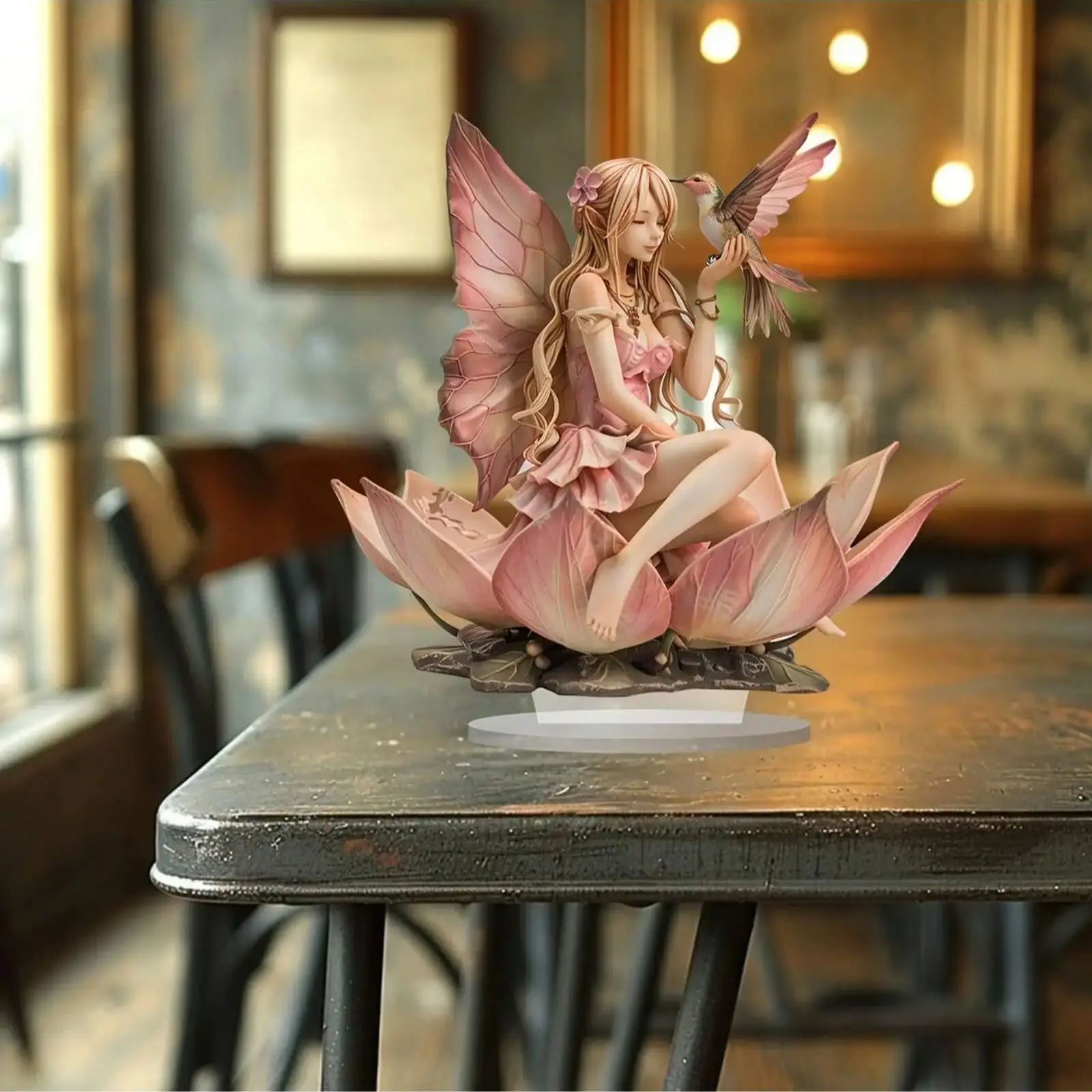 1 Stück Kreative Elegante Feen-Lotus-Tischdekoration, Ideale Heimdekoration, Mädchenzimmer-Dekoration, Festliche Skulptur