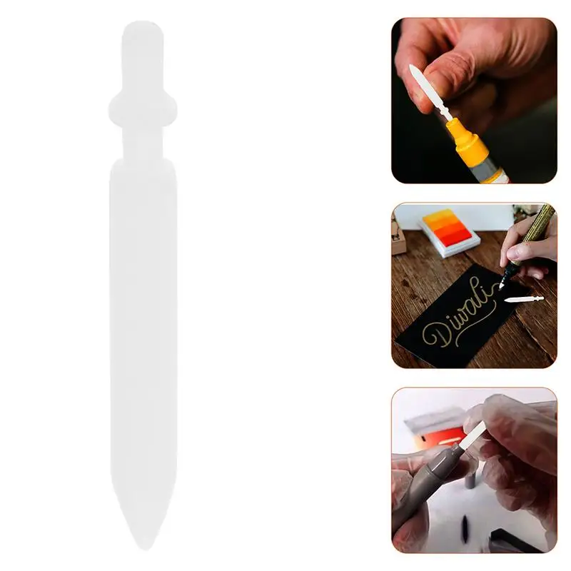 20pcs Acrylic Marker Pen Replacement Tip Plastic Paint Pen Tip 0.7mm Markers Painting Pen Nips Durable Nylon Marker Accessories