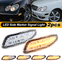 Smoked Amber Led Fender Side Marker Lights For Mercedes C280 C350 2006-2007 C240 C320 2001 -2005  C32 AMG 2002-2004 C230