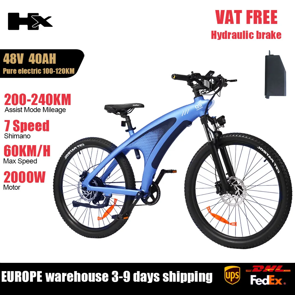 HX Q5 2000W Ebikes 57KM/H Electric Bicycle 27.5 Inch Adults Electric Bike Removable Battery Electric E Bikes Mountain Ebike image 3
