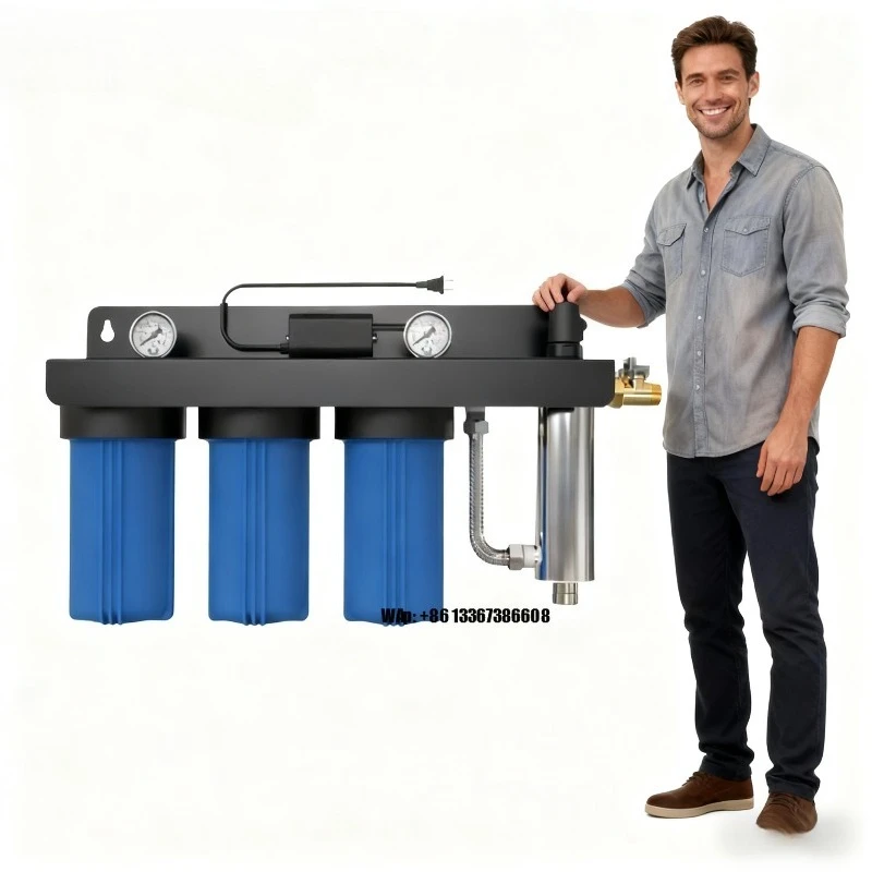 Wholesale 10*4.5 Inch Four-levels Big Blue UV Under-Sink Water Filter System for Whole House Kitchen Wash/drinking Water