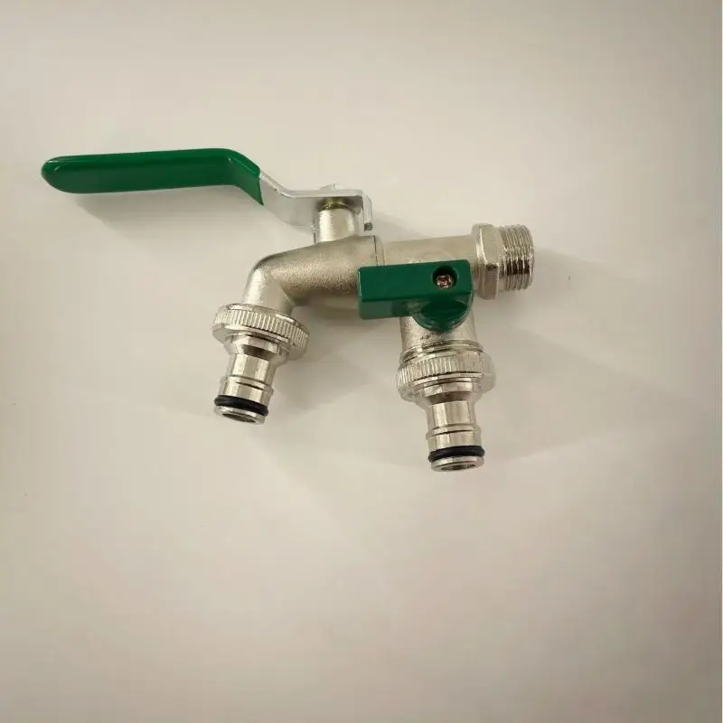 1Pcs Zinc Alloy Ball Valve1/2'' 3/4'' Inside Outside Thread Faucet Handle Garden Tap for Outdoor Irrigation Water Supply Use