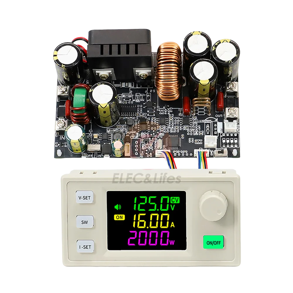 CNC DC Buck Boost Converter Adjustable Voltage Current Regulator Constant 12-140V 22A 2000W Power Step-Down Power Supply Module