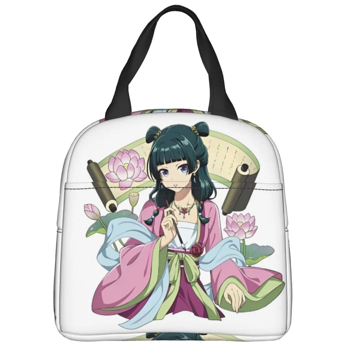 

Maomao Anime Lunch Bag For Unisex Designer Lunch Box Kawaii Office Cooler Bag Portable Insulated Oxford Thermal Lunch Bags