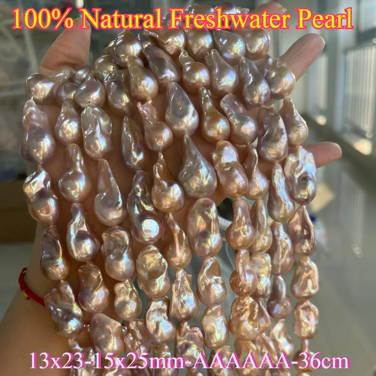 

Natural Freshwater Pearl 13x23-15x25mm 6A Stunning Candy Color Fishtail Bead Jewelry Make DIY Necklace Bracelet Women Wedding