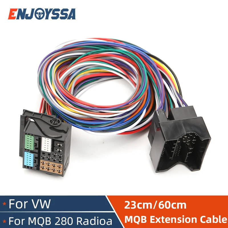 23cm 60cm MQB Extension Adapter Cable 52 Pins Quadlock For Audi A4 A6 for Skoda SEAT for VW Golf 7 Jetta 5 6 MK5 MK6 MIB 280