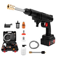 JLD Portable Powerful High Pressure 24V Lithium Cordless Wireless Car Wash Water Jet Foam Gun Car Washer with 2 Battery