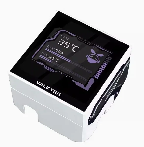 VK Valkyrie V36AMG 38mm LCD CPU Radiator - alternate angle
