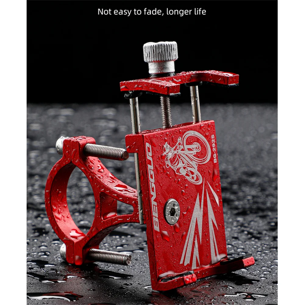 Bike Phone Mount Holder Sturdy Aluminum Alloy Bike Handlebar Rotation Phone Base Shakeproof Stand For 5.8-9.5CM Mobile Phones