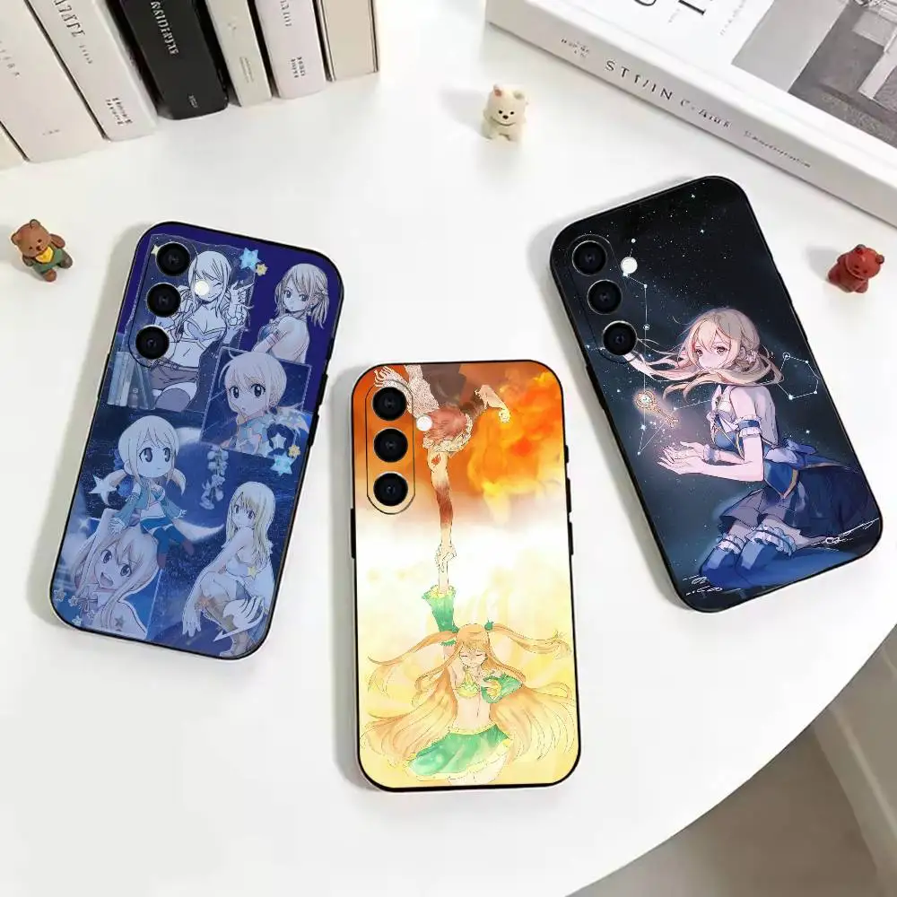 Lucy Heartfilia Fairy Tail  Black Soft Silicone Phone Case for Samsung Galaxy A73, A42, A72, A70, A53, A52, A51