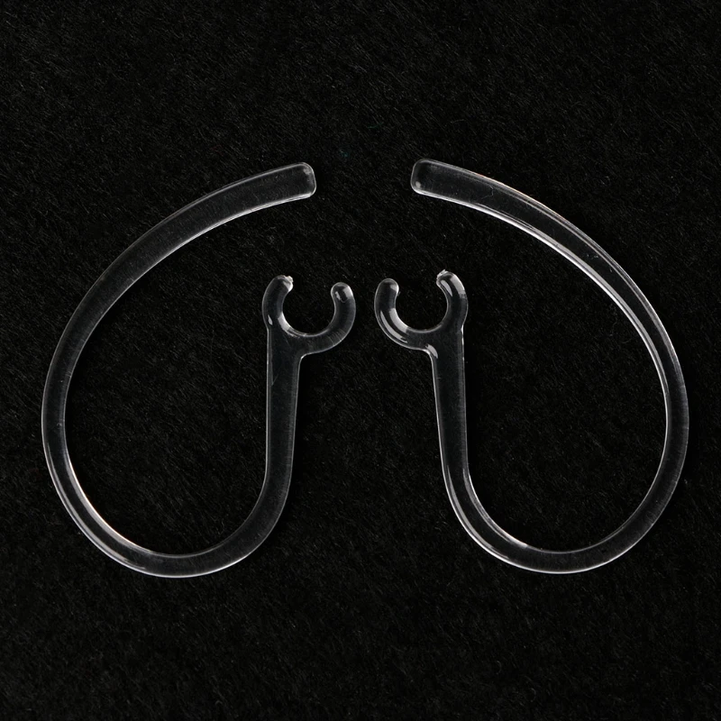 Ganchos para orejas soporte abrazadera, cubierta retráctil para auriculares, 2 uds.