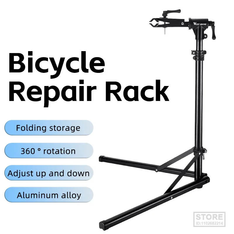 WEST BIKING Multipurpose Bike Repair Stand Storage Foldable Bicycle Display Stand Professional Bike Maintenance Wall/Floor Racks