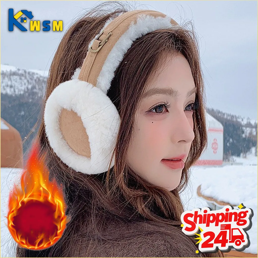 1-3 pezzi paraorecchie caldi autunnali e invernali per uomini e donne scaldaorecchie in peluche pieghevoli per il regalo di Natale per la stagione fredda