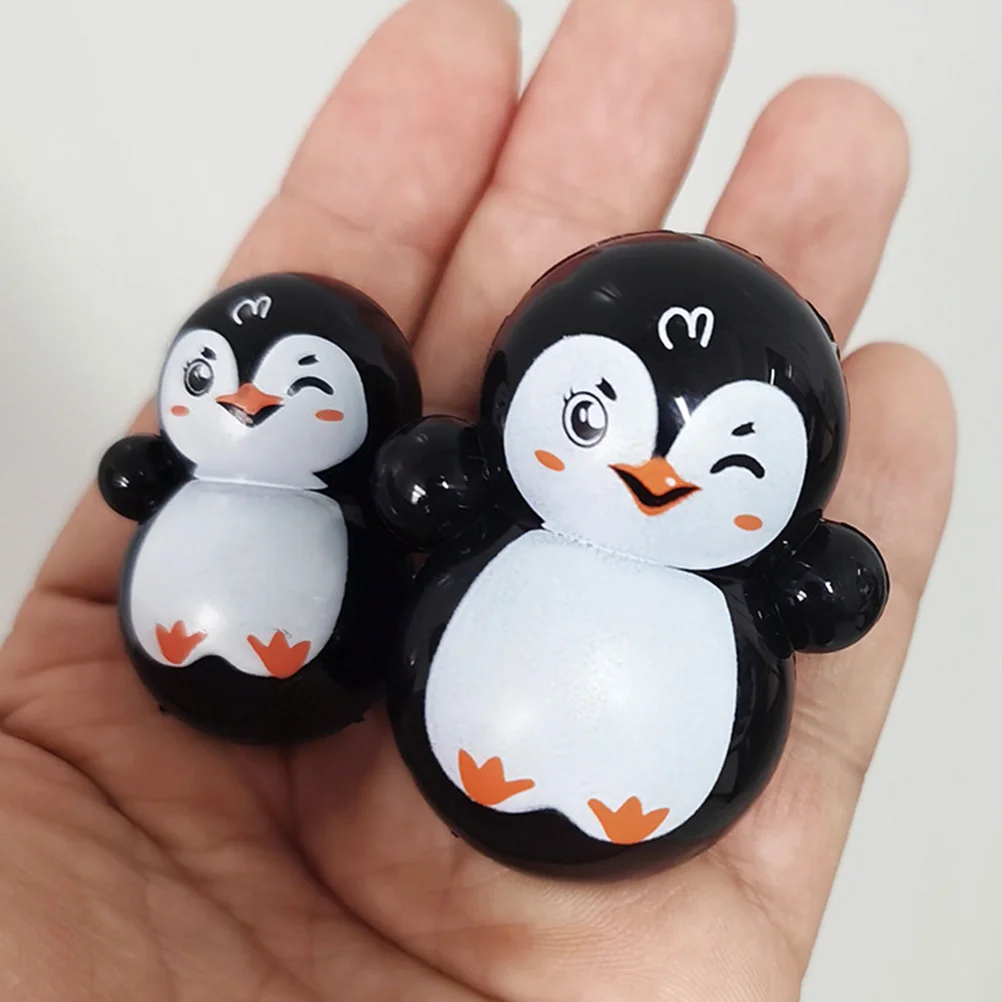 50 Pcs Tots Toys Desktop Tumbler Xmas Ornament Tabletop Plaything Christmas Decor Plastic Baby Cartoon