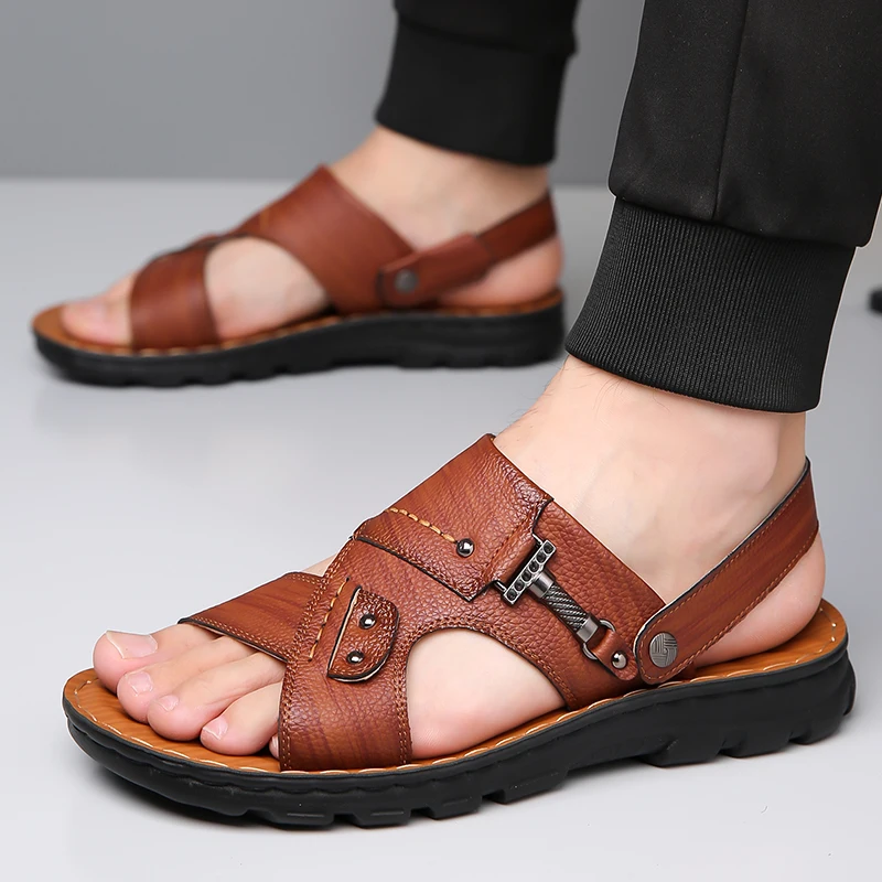

Men Sports Casual Slides Non Slip Waterproof Quick Drying Slippers Outdoor Beach Pool Home Indoor Comfort Big Size Sandals
