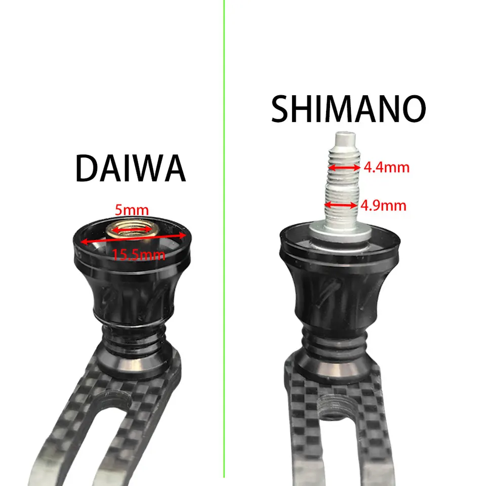 カーボンファイバースピニングリールハンドルねじ込み式ダイワ/シマノ