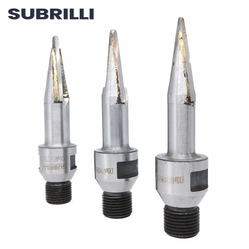 SUBRILLI CNC Conic Mill V-Bit Router Bits Milling Cutter 1/2
