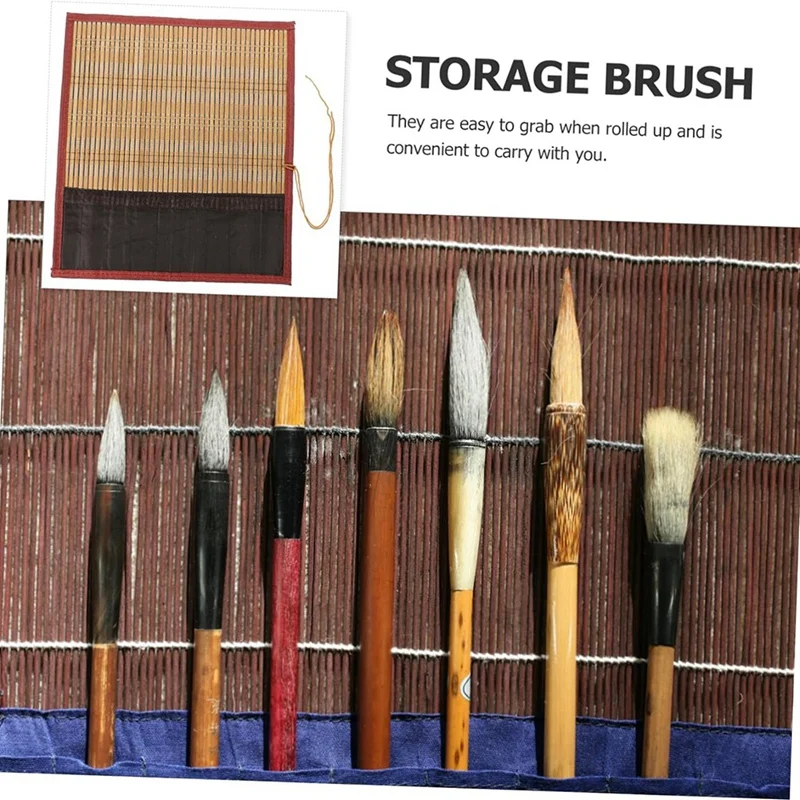 Roll Brush Pen Curtain Bamboo Pen Roll Storage Pen Bag Calligraphy And Painting Protection Collection Brush Pocket